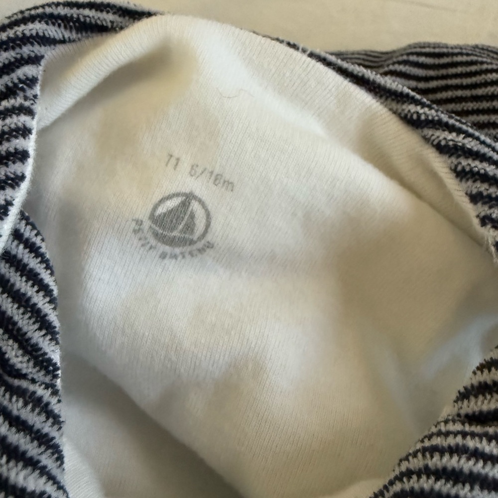 Petit Bateau Je T’aime Baby Sleep Sack 6–18M Navy Stripe - Picture 5 of 5